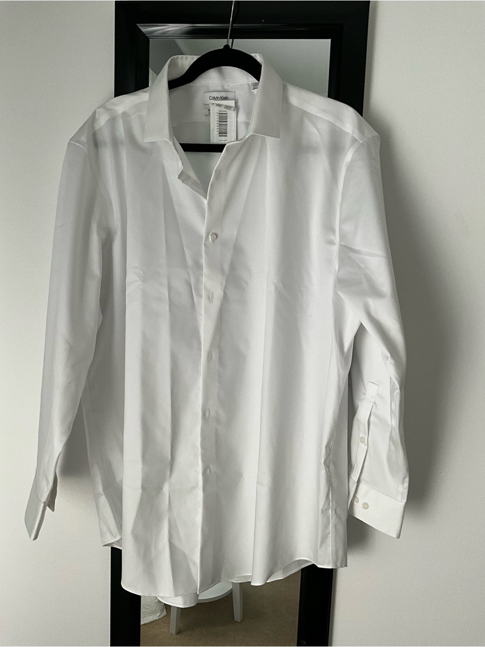 Calvin Klein Men's White Button-Front Dress Shirt